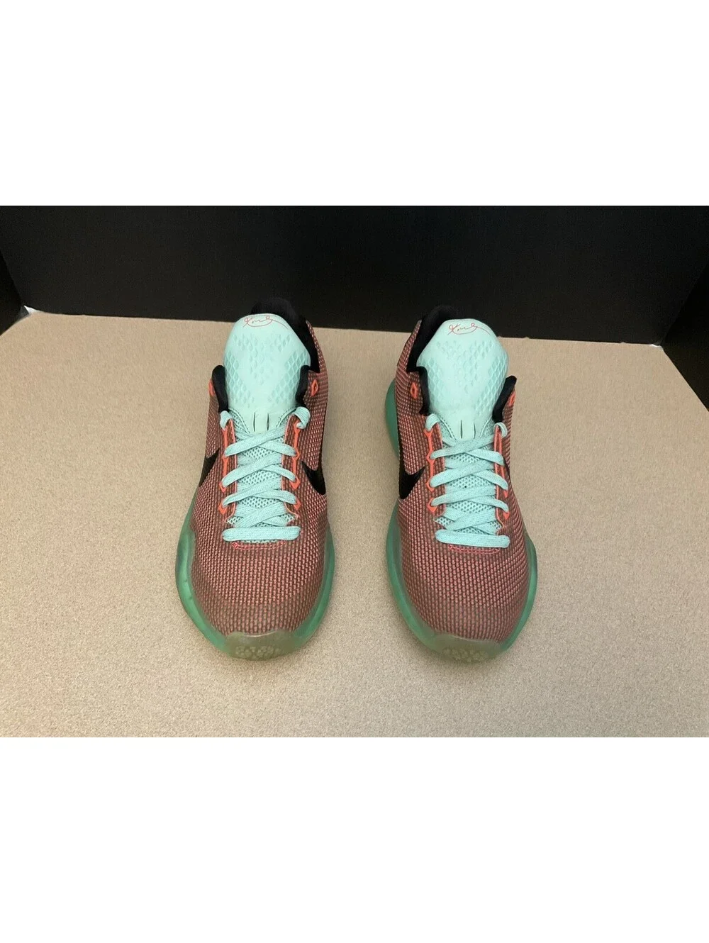 Youth’s Nike Kobe Bryant X 10 “Easter”Hot Lava Sunset Glow Shoes. Size 4.5Y.